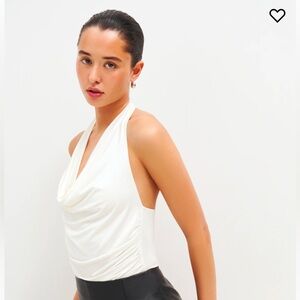 Reformation Bianca Knit Top Ivory - Size XL